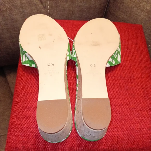 Kate Spade Meena Bamboo Slip On Heels - Picture 4 of 4